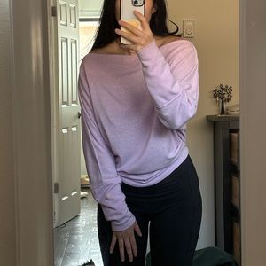 We the Free Lavender Off the Shoulder Sweater